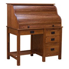 Mission Desk, Amish Crafts, Cubby Hole, Roll Top Desk, Perfect Desk, Custom Made Furniture, Restaurant Furniture, Roll Top, Open Shelves