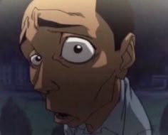 an animated image of a man with big eyes