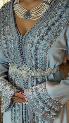 Moroccan Outfit, Moroccan Takchita, Blue Caftan, Turkish Clothing, Turkish Dress