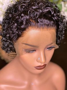 Curly Short Pixie, Short Pixie Wig, Lace Front Curly, 30 Hair Color, Pixie Wigs, Pixie Cut Short, Short Pixie Wigs