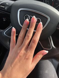 Really Short Almond Nails French Tip, Almond French Tip Acrylics, Almond Shape French Nails, Almond Shape French Tip, French Tip Almond Shape, Short Almond French Tip, Short Almond French, Simple French Tip, Tip Acrylics