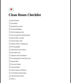 Clean Room Checklist, Room Cleaning Tips, Room Checklist, Studera Motivation, Cleaning My Room, What To Do When Bored, Self Care Bullet Journal, Vie Motivation