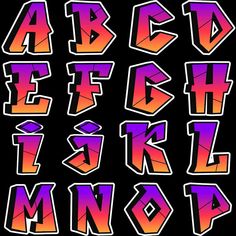 the letters are made up of different colors