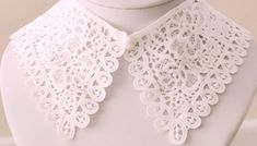 A beautiful lace white collar, wear with a jumper or dress. White cotton blend collar. Size:The collar has an internal neck measurement of 40 cm,and are 9 cm at the widest point. It comes beautifully gift wrapped White Detachable Fitted Collar, White Fitted Detachable Collar, White Fitted Peter Pan Collar, White Lace Peter Pan Collar, White Lace Collar For Spring, Elegant White Lace Collar, Elegant Fitted Lace Collar, Fake Collar, Bib Collar