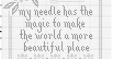 a cross stitch pattern with the words word work written in black and white on it