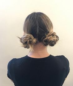 Two Buns Hairstyle, Thick Hair Styles Medium, Low Bun Hairstyles, Bun Hairstyle