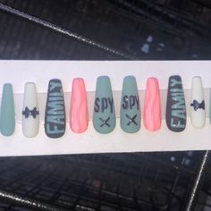 Spy X Family Inspired Press on Nails Matte and Glossy Press Etsy Nails Matte And Glossy, Nails Matte, Spy Family, Spy X Family, Matte Nails