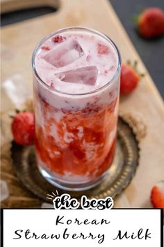 the best korean strawberry milkshake recipe