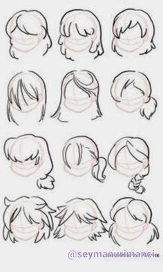 the various stages of hair styles and how to draw them