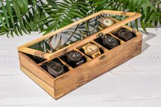 "Check out our other wood watch boxes: 📌Personalized wood watch boxes with drawer ➜ www.etsy.com/listing/779587051 📌Luxury wood boxes for watches ➜ www.etsy.com/listing/741635746 We present to you a series of wood boxes with glass tops for watches with straps. High-quality production by masters of carpentry, natural materials - wood, glass and oils, and high-quality metal fittings make our watch organizer a valuable and worthwhile gift for any person who cares about comfort and order in their Wooden Gifts For Men, Wood Watch Box, Wooden Watch Box, Watch Organizer, Watch Boxes, Watch Holder, Wooden Watch, Personal Space, Wooden Gifts