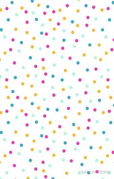 colorful polka dot pattern on white background