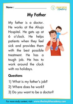 the father worksheet with an image of a man holding his child on his shoulders