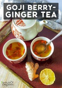 goji berry - ginger tea with lemon and ginger