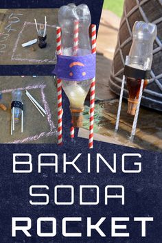 an advertisement for baking soda rocket is shown