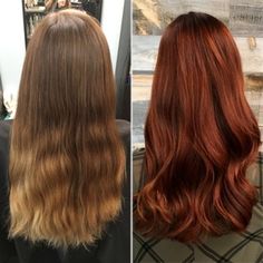 Loved In Red Hair, Shadow Roots Hair Brunette To Red, Kenra Red Hair Color Formulas, Kenra Color Formulas Copper, Red With Shadow Root, Red Hair With Roots, Ruby Copper Hair, Copper Hair Shadow Root, Red Hair Shadow Root