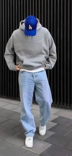 Turtleneck Outfit Men, Blue Jeans Outfit Men, Hoodie Outfit Men, Sneakers Outfit Men, Jeans Outfit Men, Stile Hijab, Blue Jean Outfits, Streetwear Mode, Outfits Streetwear