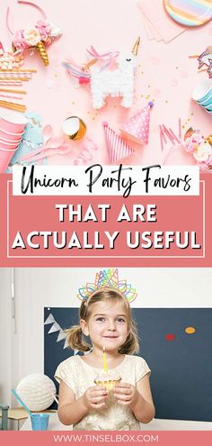 Click through for these 8 unicorn party favors that are actually useful! From treat bags and socks to lip balms and temporary tattoos there's something on this list that everyone will love (and parents won't hate!) Throw a unicorn party that everyone will love, with little tokens of appreciate that they'll love even more! Unicorn Birthday Party Favors, Shared Birthday Parties, Unicorn Party Bags, Unicorn Party Invites, Outdoors Birthday Party, Unicorn Party Favors, Unicorn Invitations