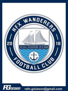 the logo for hex wanderrs football club, with an image of a sailboat in