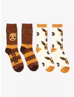 Pokemon Eevee Cozy Crew Socks 2 Pair Pokemon Tv, Nintendo Pokemon, Pokemon Eevee, Cozy Socks, Girls Socks, Cold Weather Accessories, Socks And Tights, Show Off, Hot Topic