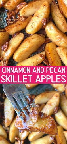 cinnamon and pecan skillet apples are the perfect side dish for breakfast or dessert