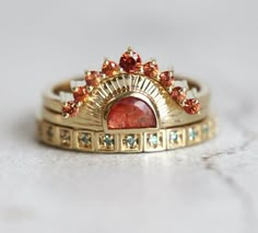 Sun Shaped Engagement Ring, Sun Engagement Ring Gold, Sunstone Engagement Rings, Sunstone Wedding Ring, Oregon Sunstone Engagement Ring, Sun Wedding, Sunset Ring, Bohemian Style Rings, Sunstone Ring