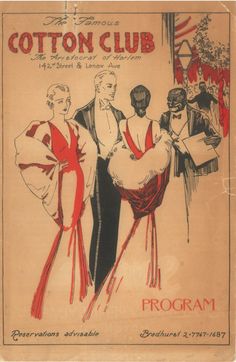 an advertisement for the cotton club