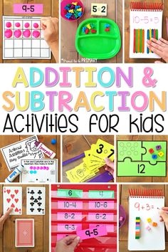 Addition And Subtraction To 20, Subtraction To 20, Addition And Subtraction Activities, Teaching Addition, Subtraction Activities, Math Fact Fluency, Daily Math, Fact Fluency, Games Kids