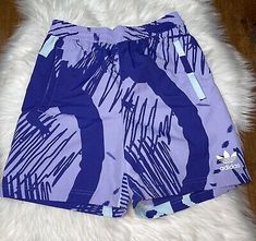 Adidas Mens Small Purple Originals Adiplay All Over Print Shorts L60927 Trefoil | eBay Activity Gym, Adidas Mens, Active Wear Shorts, Print Shorts, Short Waist, Gym Training, Athletic Fashion, Mens Activewear, Adidas Men