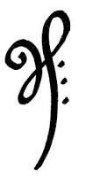 a black and white photo of the letter f in cursive writing with swirls