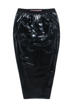 Current Boutique-Rick Owens - Black Patent Leather Midi Skirt Sz 4 French Girl Chic, Fashion Silhouette, Leather Midi Skirt, Chic Shop, Stiletto Boots, Edgy Style, Buy Shoes Online, French Girl, Split Hem