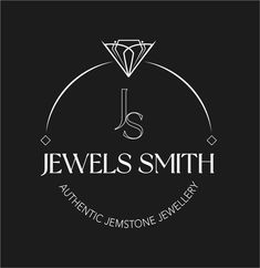 the jewel's smith logo on a black background, with diamonds in the center