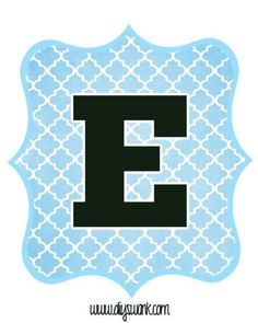 the letter l is shown in black and white on a light blue background with an ornate pattern