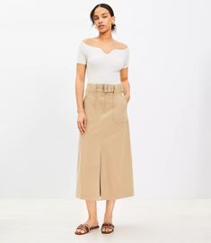 Midi Utility Pocket Skirt Khaki Midi Skirt, Africa Trip, Utility Skirt, Midi Skirt Outfit, Pocket Skirt, Petite Skirt, Women Midi, Linen Shop, Midi Maxi Dress