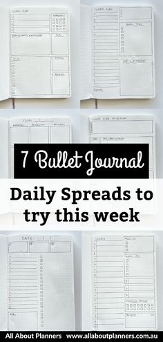 Bujo Simple Ideas, Bullet Journal Weekly Planner Ideas, Bujo Spreads For Work, Bujo Spread Ideas Minimalist, Easy Bujo Spreads, Daily Planner Ideas Bullet Journal, Daily Bullet Journal Layout Ideas, Simple Weekly Bullet Journal Layout, What Is A Bullet Journal