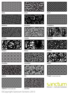 an image of different types of patterns in black and white, with the title text below it