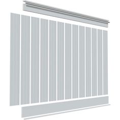 an image of a white window with vertical blinds on the top and bottom bars down