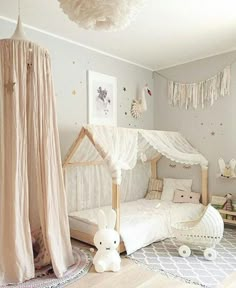 Toddler Girl Room, Dekorasi Kamar Tidur, Toddler Rooms, Baby Room Design, Toddler Bedrooms, Canopy Bed, Big Girl Rooms, Baby Bedroom