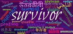 the word survivor written in many different languages