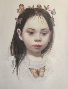 George Macdonald, Butterfly Girl, Girl Portrait, Girl Falling