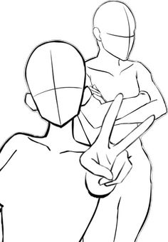 a drawing of two people hugging each other