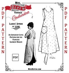 an old fashion pattern for a women's dress