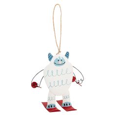 YETI SKI BUM ORNAMENT Accent Decor Christmas Ornament Ski - 4.0 x 2.75 x 4.25 Bonjour Fete - Party Supplies Our Family Tree, Ski Bums, Set Style, Winter Art, What To Make, Kinds Of Shoes, Cute Snowman, Snow Shoes, The Tree