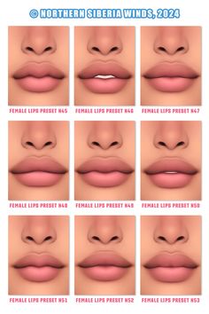 the different types of lips for females