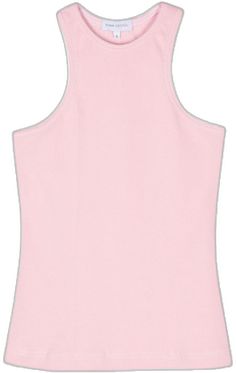 Pink Crew Neck Vest For Spring, Pink Fitted Tank Vest, Pink Ribbed Cami Top, Pink Fitted Crew Neck Tank Top, Pink Fitted Sleeveless Top, Pink Ribbed Stretch Tank Top, Stretch Ribbed Pink Tank Top, Pink Ribbed Racerback Top, Pink Ribbed Cami Tank Top