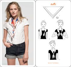 Silk scarf - ваш главный аксессуар на эту весну и лето - VictoriaLunina.com Hermes Scarf Tying