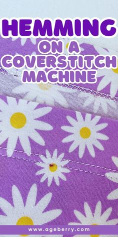 an image of the back side of a purple and white dress with daisies on it