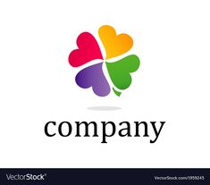 four leaf clover logo design on white background with the word company in black and red