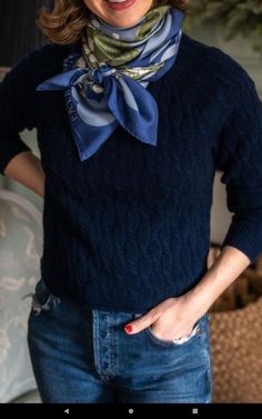 Stacie Flinner, Denim Design, Mode Inspiration, Fall Wardrobe, Scarf Styles, Scarfs