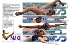 an article in the sports illustrated book shows swimmers and swimmers competing in a swimming competition