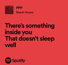 there's something inside you that doesn't sleep well - spotify cover art